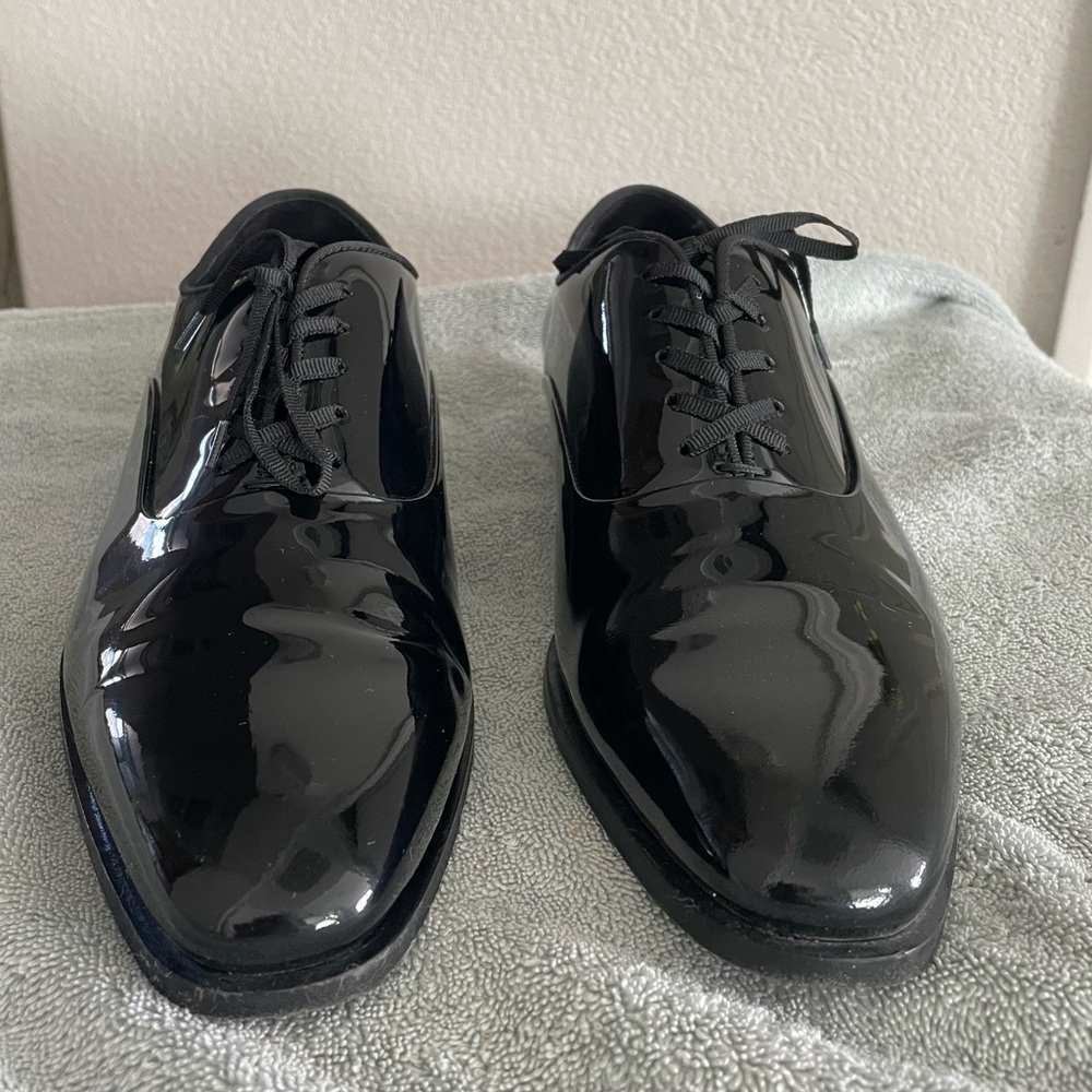 SuitSupply Italian Leather Tuxedo Oxford Men's Black Dress Shoes